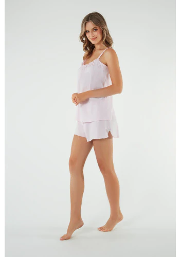 Fifi piżama damska wąskie ramiączko, krótkie spodnie melanż
