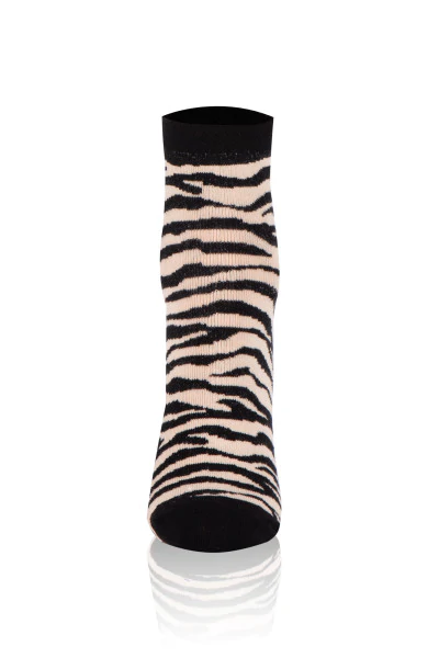 Skarpetki zakostki S154Z ZEBRA czarny/tęcza