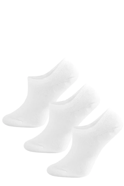 Skarpetki półstopki z silikonem na pięcie S80P 3-pack BIAŁE